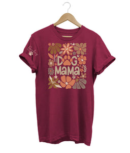 Floral Dog Mama Custom T-Shirt