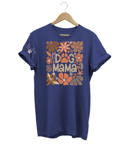 Floral Dog Mama Custom T-Shirt