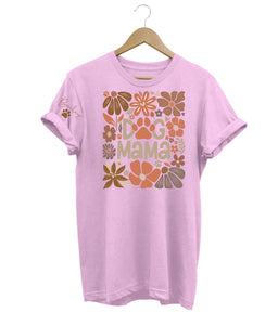 Floral Dog Mama Custom T-Shirt