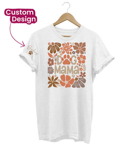 Floral Dog Mama Custom T-Shirt